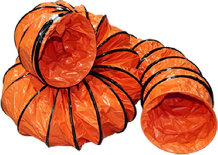 Flexible PVC ducting coils for portable ventilators