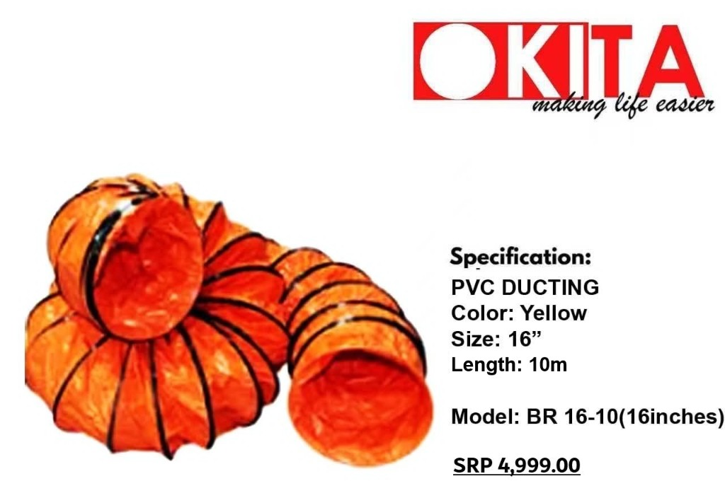 OKITA PVC ducting 16 inch product flyer